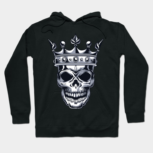 Skull with a crown Hoodie by Deisgns by A B Clark 